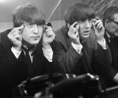 Les Beatles sur le tournage du film A Hard Day's Night