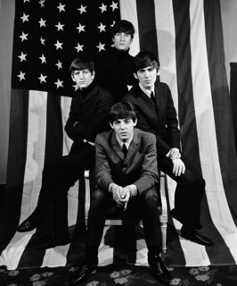 Les Beatles en séance photo pour la promotion de leur première tournée aux Etats-Unis