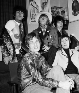 The Rolling Stones backstage before their appearance on Sunday Night at the London Palladium