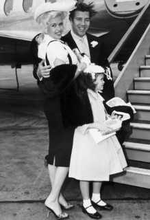Jayne Mansfield avec sa fille et son mari Mickey Hargitay