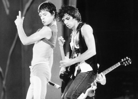 Mick Jagger et Keith Richards sur scène