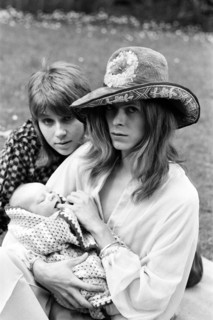David Bowie avec sa femme et son fils
