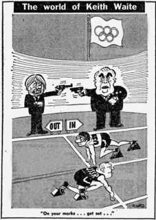 Caricature sur les JO d'été de Moscou 1980