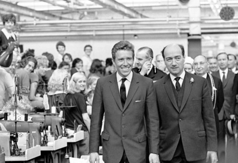 Lord Snowdon, husband of Princess Margaret, visits the Burton's Hudson Road Factory during a tour