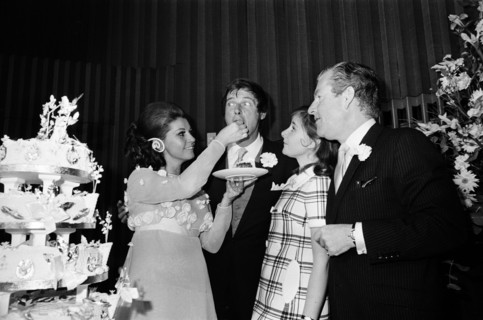 Mariage de Roger Moore et Luisa Mattioli