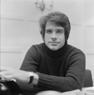 Warren Beatty, American actor, pictured in his London flat in 1968