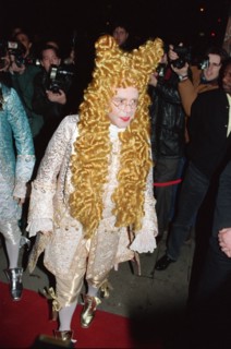 Elton John attends his 47th birthday party. 26th March 1994.