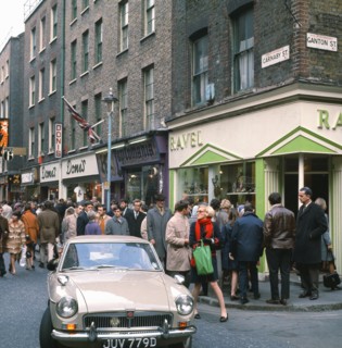 Carnaby Street, Londres, novembre 1968