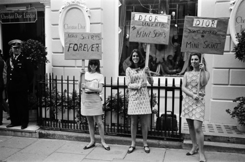 Members of the British Society for the Preservation of Mini Skirts