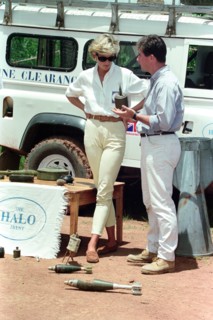 Diana, Princess of Wales during her four day British Red Cross mission to highlight the evil of