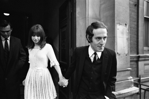 18-year-old Jane Birkin, currently starring in the lead role of 'Passion Flower Hotel' marries in
