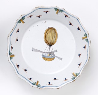 Assiette avec le ballon de l'ingénieur Blainville