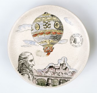 Assiette hommage à Jean-Pilâtre de Rozier