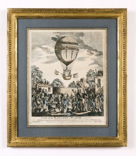 View of Mr Sadler’s balloon ascent on 12th August 1811 in Hackney
