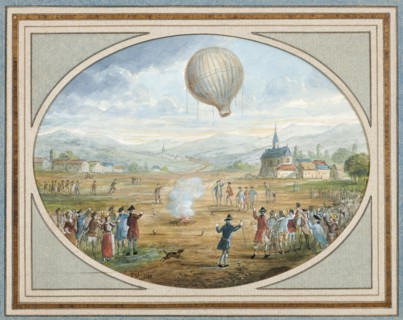 Première expérience aérostatique à Annonay le 4 juin 1783