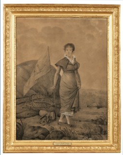 Portrait de Sophie Blanchard à l'issue de sa 8e ascension réalisée à Anvers le 23 novembre 1806