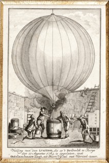 Gonflement à l'hydrogène du ballon de Charles et Robert
