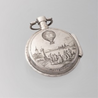 Montre de col en argent