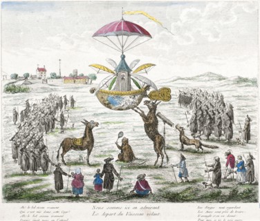 Nous sommes ici en admirant le départ du vaisseau volant