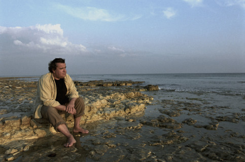 Le peintre Richard Texier en juillet 2002