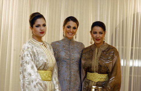 La reine Rania, la Princesse Lalla Meryem et sa fille, novembre 2002