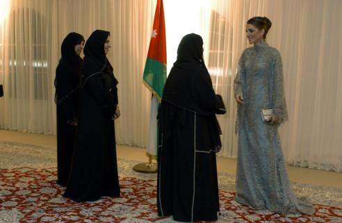 La reine Rania lors du second Sommet de la femme arabe, novembre 2002
