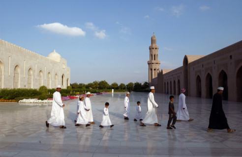 La Grande Mosquée du sultan Qabous, janvier 2003