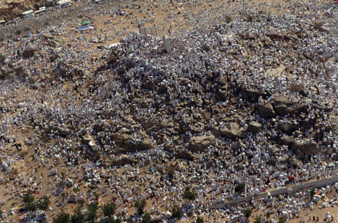 Pèlerins sur le Mont Arafat, février 2003