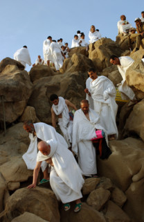 Pèlerins sur le Mont Arafat, février 2003