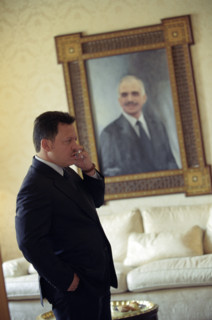 Le Roi Abdallah II de Jordanie, avril 2001