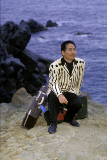Le peintre japonais Morio Matsui, février 1998
