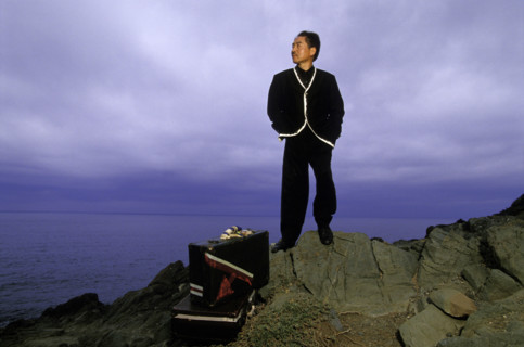 Le peintre japonais Morio Matsui, février 1998