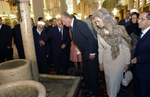 Juan Carlos et sa femme en visite officielle en Syrie, octobre 2003