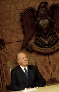 Juan Carlos et sa femme en visite officielle en Syrie, octobre 2003