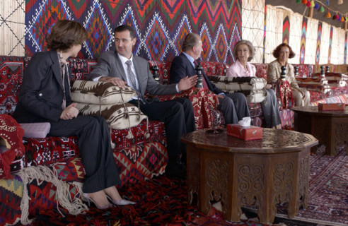 Juan Carlos and Sophia of Spain in the archaeological city of Palmyra