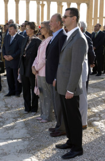 Juan Carlos et la Reine Sophie en visite à Palmyre, octobre 2003