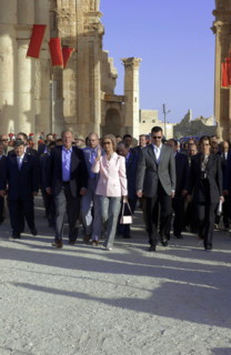 Juan Carlos et la Reine Sophie en visite à Palmyre, octobre 2003