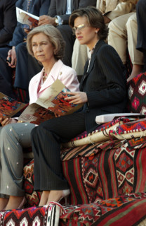 Juan Carlos et la Reine Sophie en visite à Palmyre, octobre 2003