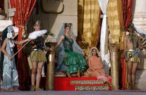 Juan Carlos and Sophia of Spain in the archaeological city of Palmyra