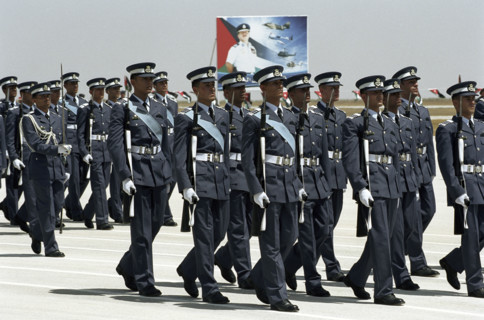 Intégration des officiers en présence du roi Abdallah II de Jordanie, juillet 2004