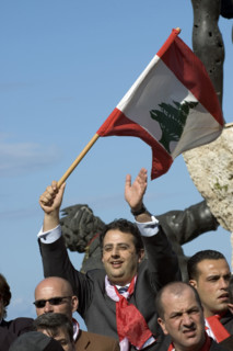 Rassemblements une semaine après l'assassinat de Rafiq Hariri, février 2005