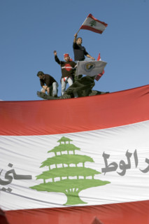 Rassemblements une semaine après l'assassinat de Rafiq Hariri, février 2005