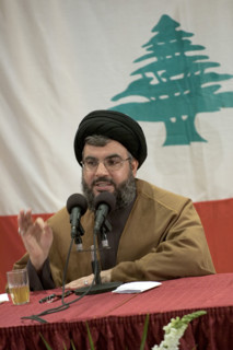 Le secrétaire général du Hezbollah Hassan Nasrallah, mars 2005