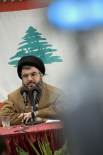 Le secrétaire général du Hezbollah Hassan Nasrallah, mars 2005