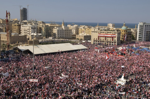 The largest Anti-Syrian demonstration in Beirut