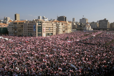 The largest Anti-Syrian demonstration in Beirut