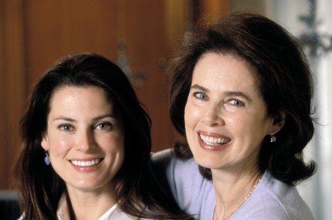 Dayle Haddon and her daughter Ryan in Paris