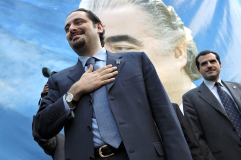 Saad Hariri lors des élections législatives au Liban, mai 2005