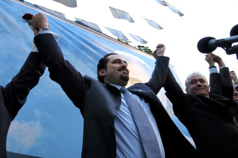 Saad Hariri lors des élections législatives au Liban, mai 2005