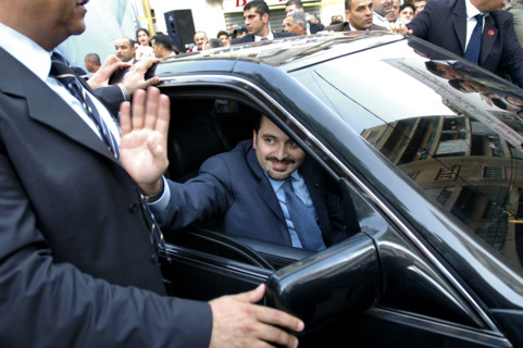 Saad Hariri lors des élections législatives au Liban, mai 2005